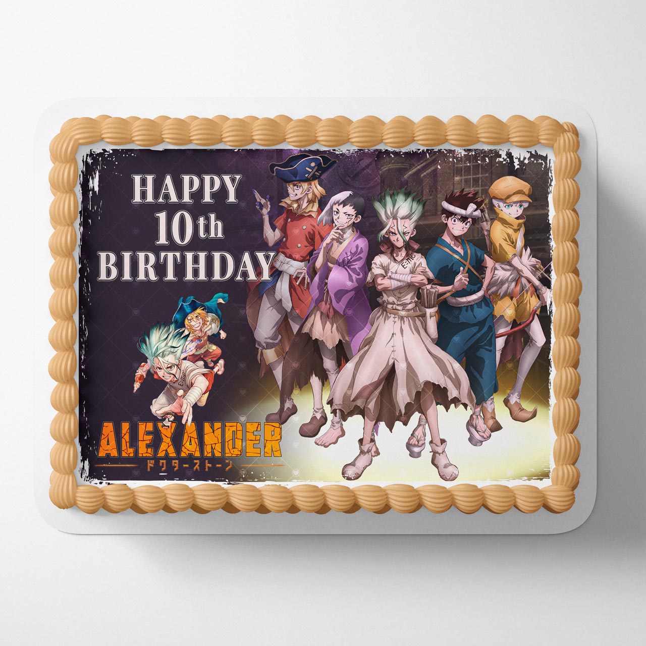 Dr Stone Adventure Science Edible Cake Topper