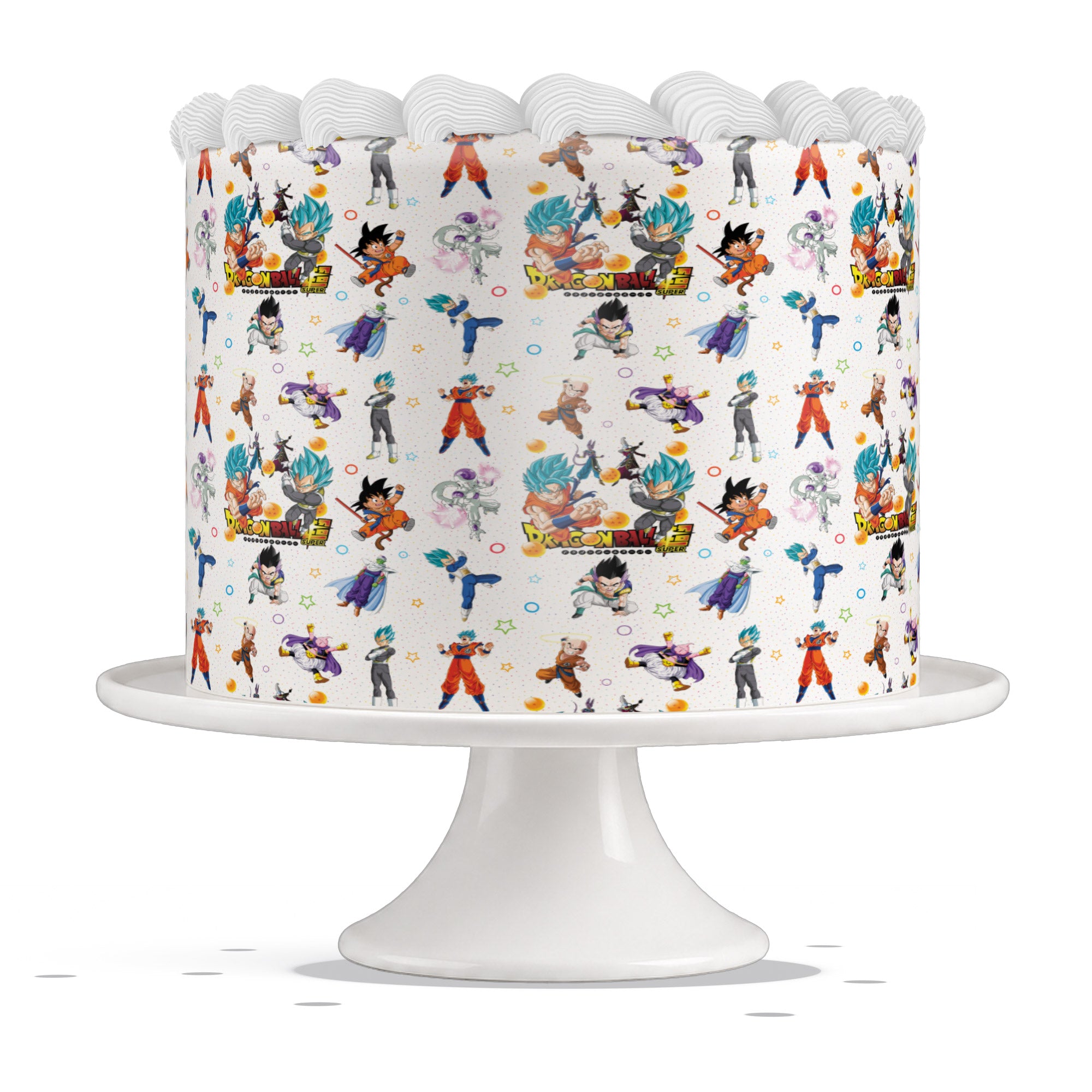 Dragon Ball Super White Edible Cake Wrap Strip – Icing Sheet Cake - Edible Cake Topper | Icing Sheet | Birthday Cake Decoration