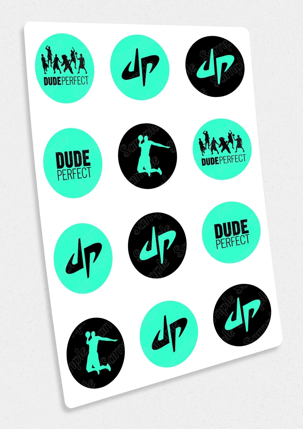 Dude Perfect Edible Cupcake Toppers – Round Icing Sheet Birthday - Edible Cake Topper | Icing Sheet | Birthday Cake Decoration