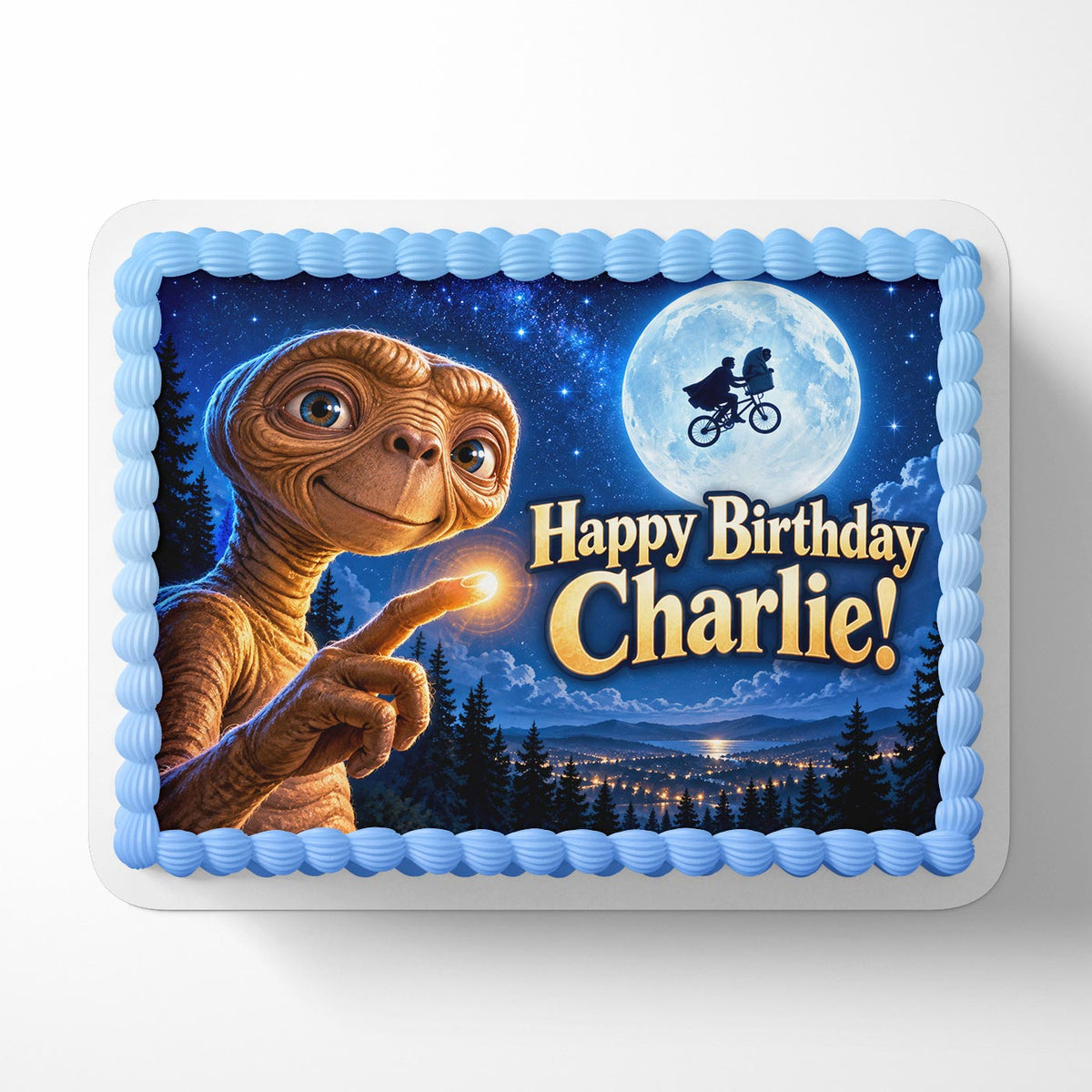 ET the Extra-Terrestrial Edible Cake Topper | Birthday Cake Decoration | Photo Cake Image | Custom Edible Cake Topper