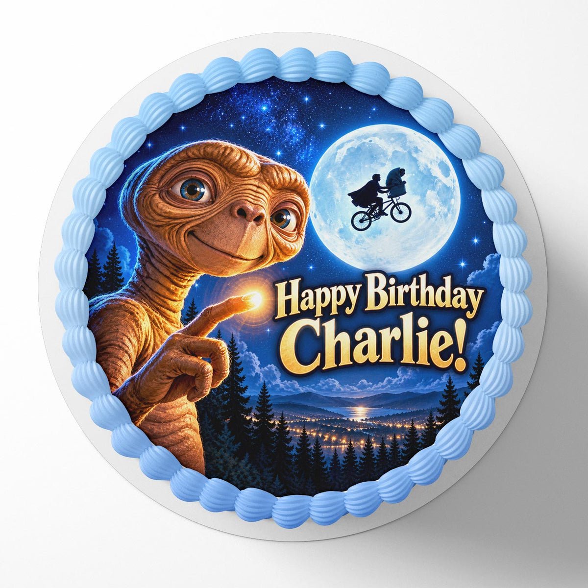 ET the Extra-Terrestrial Edible Cake Topper | Birthday Cake Decoration | Photo Cake Image | Custom Edible Cake Topper