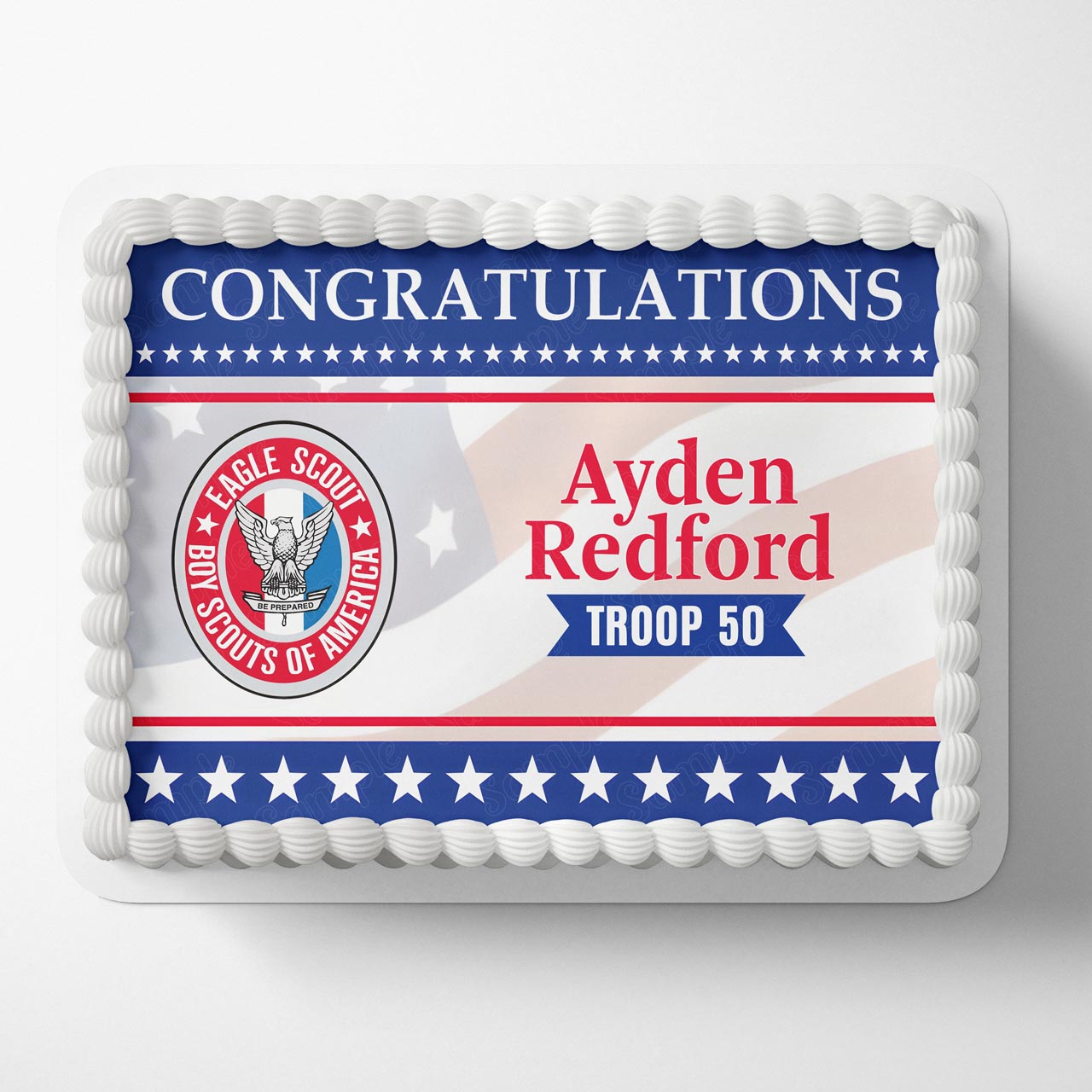 Eagle Scout The National Eagle Scout Association Troop Number Edible Cake Topper
