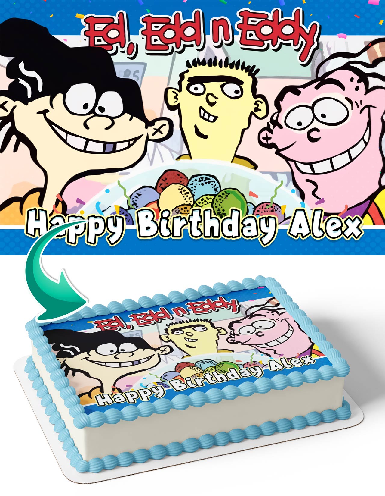 Ed Edd n Eddy Edible Cake Topper
