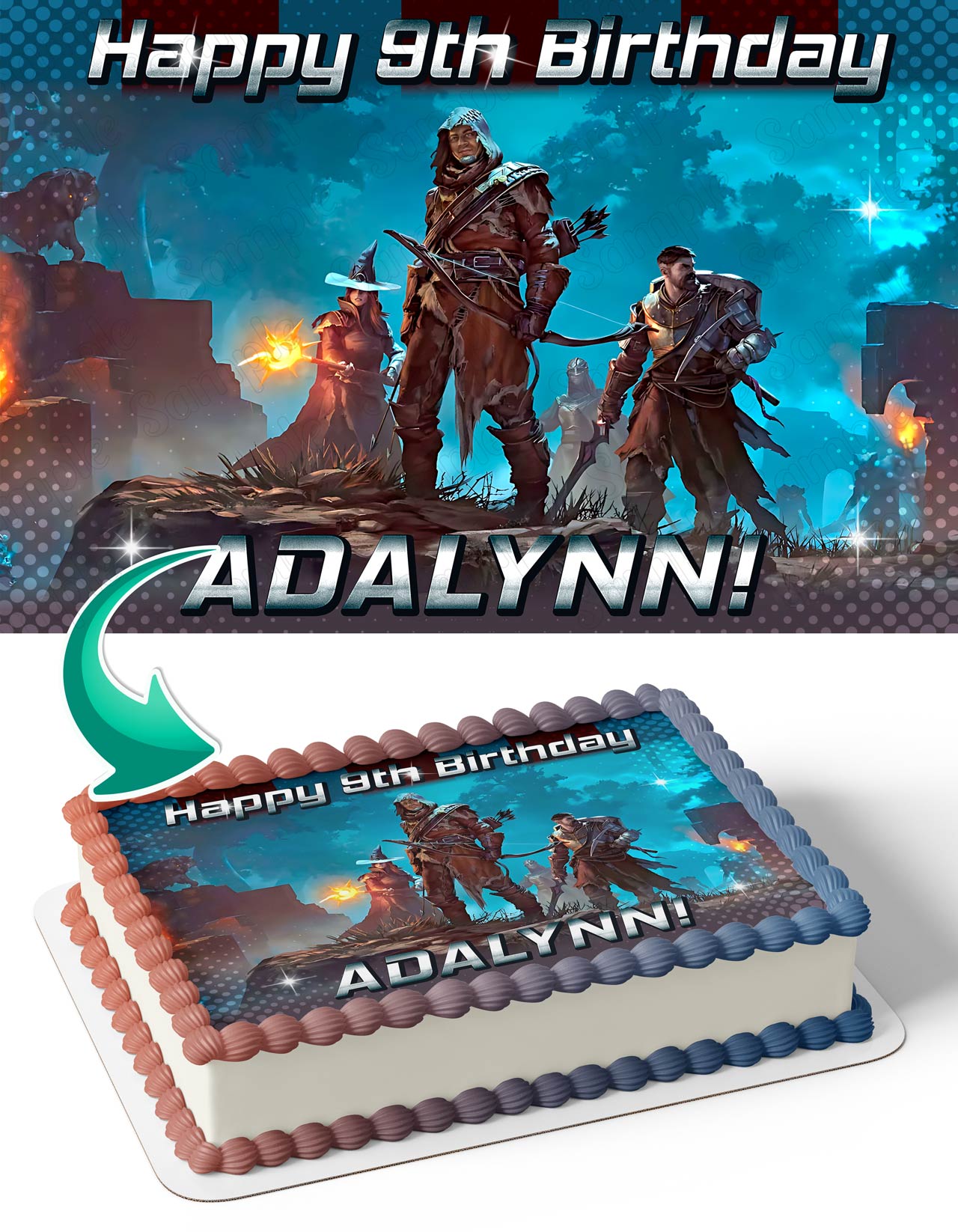 Enshrouded Gamers Edible Cake Topper