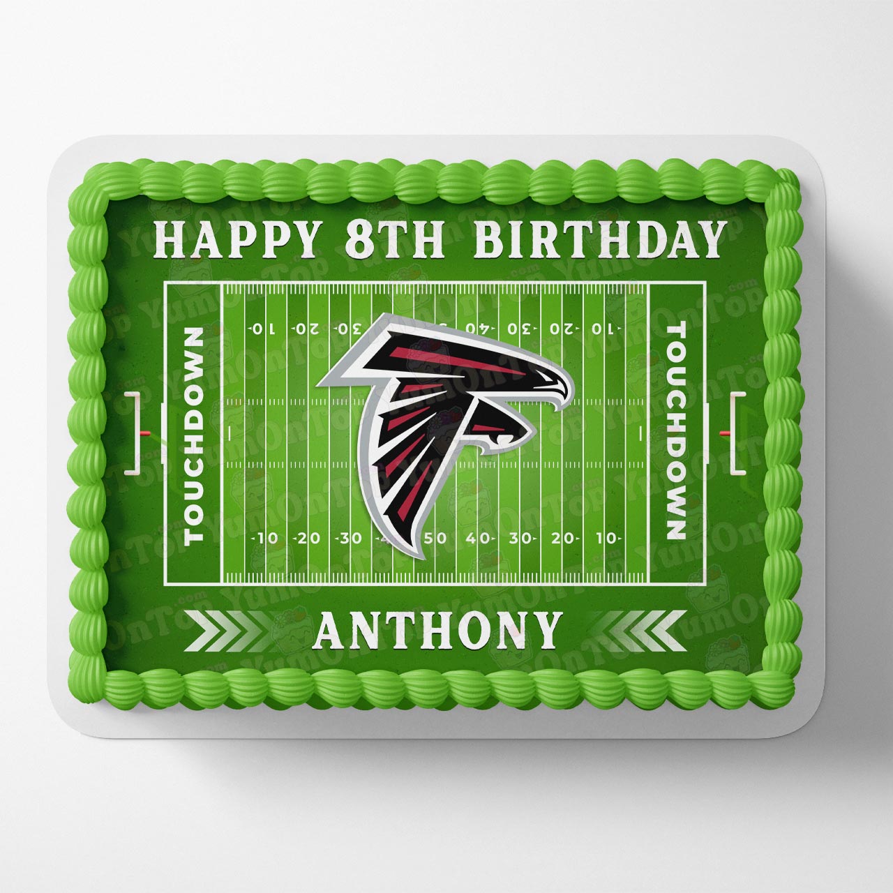 Falcons Football American Fans Edible Cake Topper