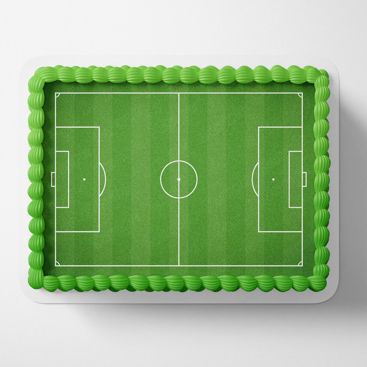 Football Soccer Field Edible Cake Topper