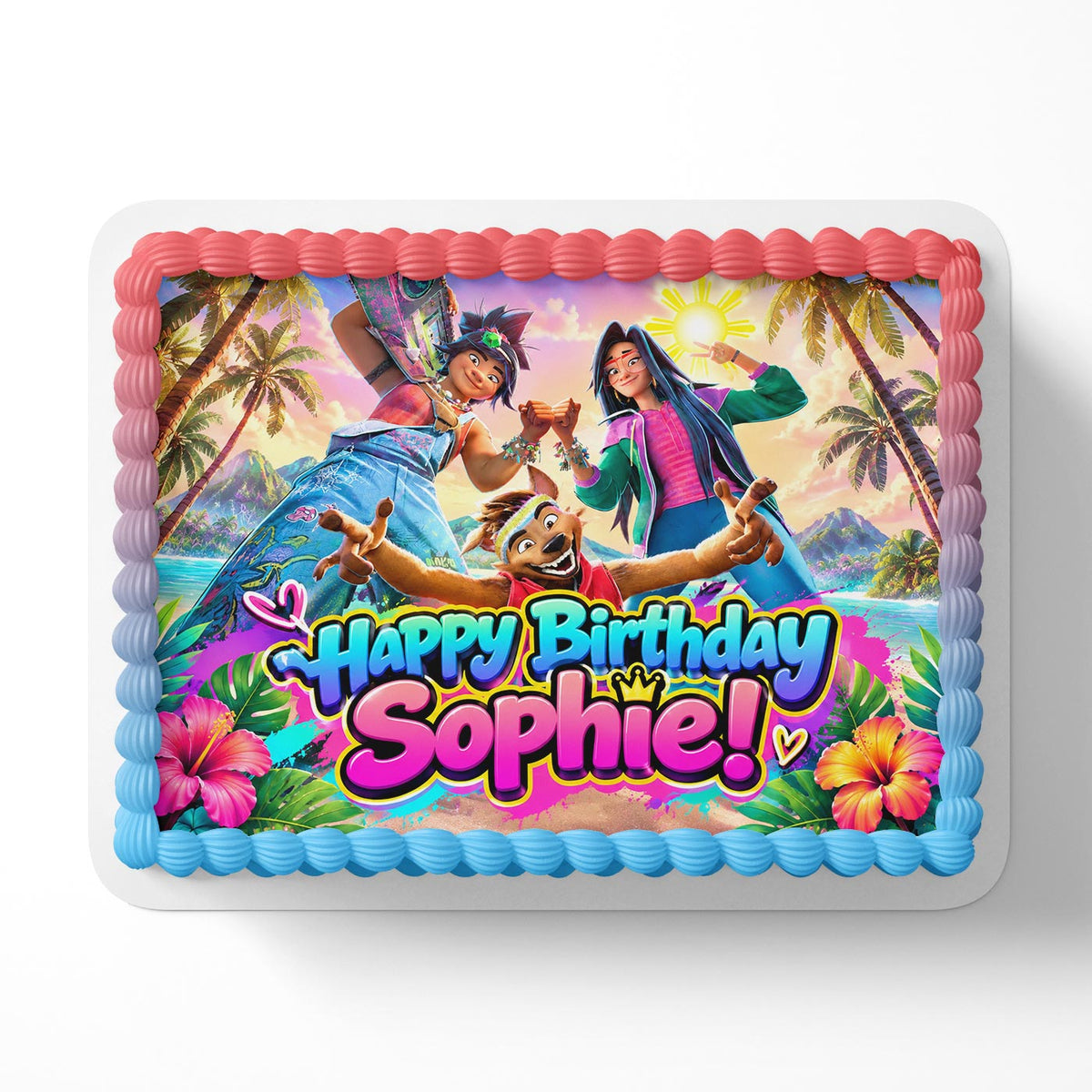 Fantastical Island Magical Edible Cake Topper | Birthday Cake Decoration | Photo Cake Image