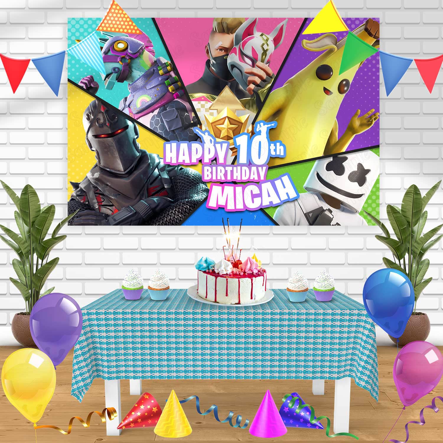 Fornite Battle Royale Gamers Kids Team Crew Edible Cake Topper