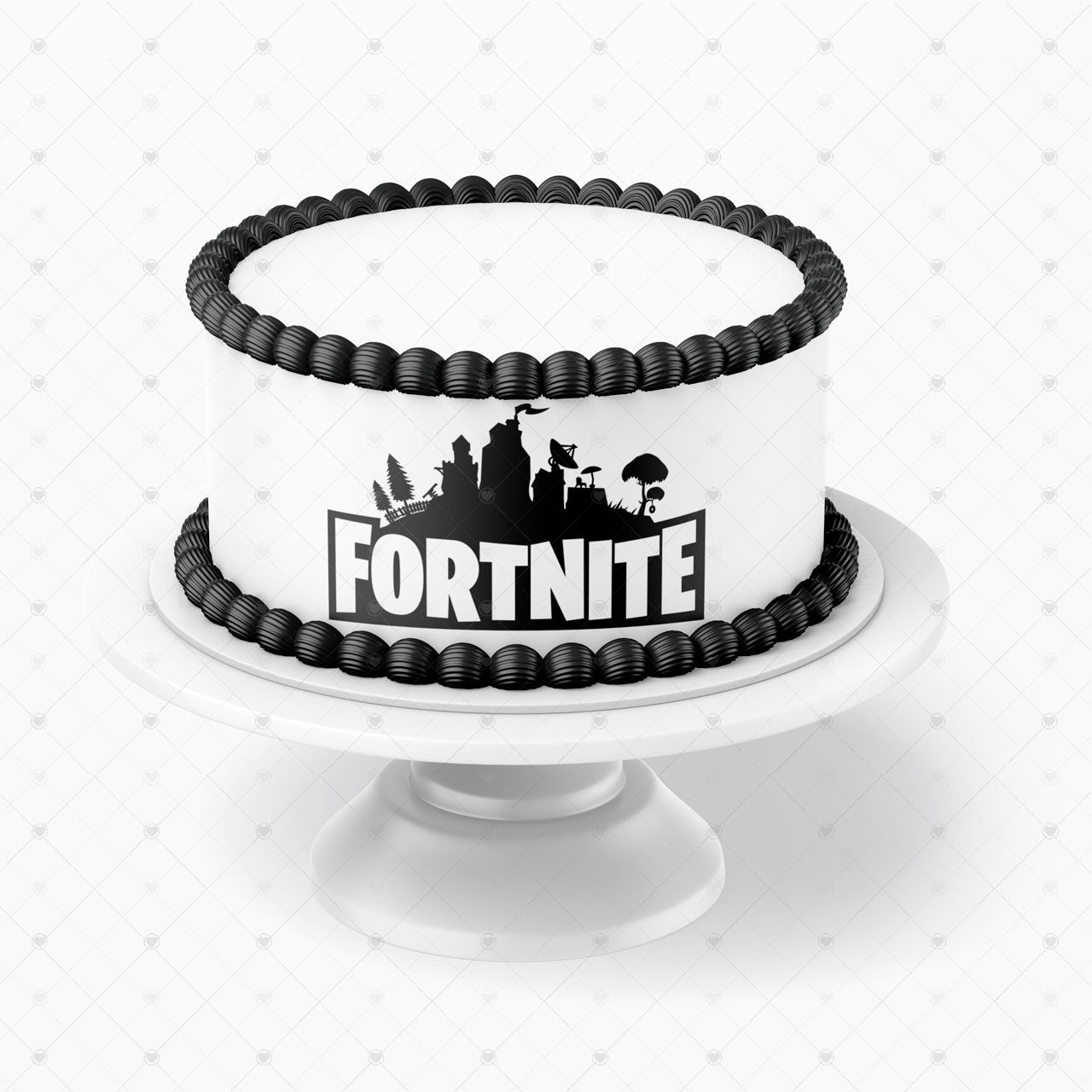 Fort Battle Nite Logo Tier Cake Round – Icing Sheet Birthday - Personalized Edible Cake Topper | Custom Icing Sheet | Birthday Cake Decoration