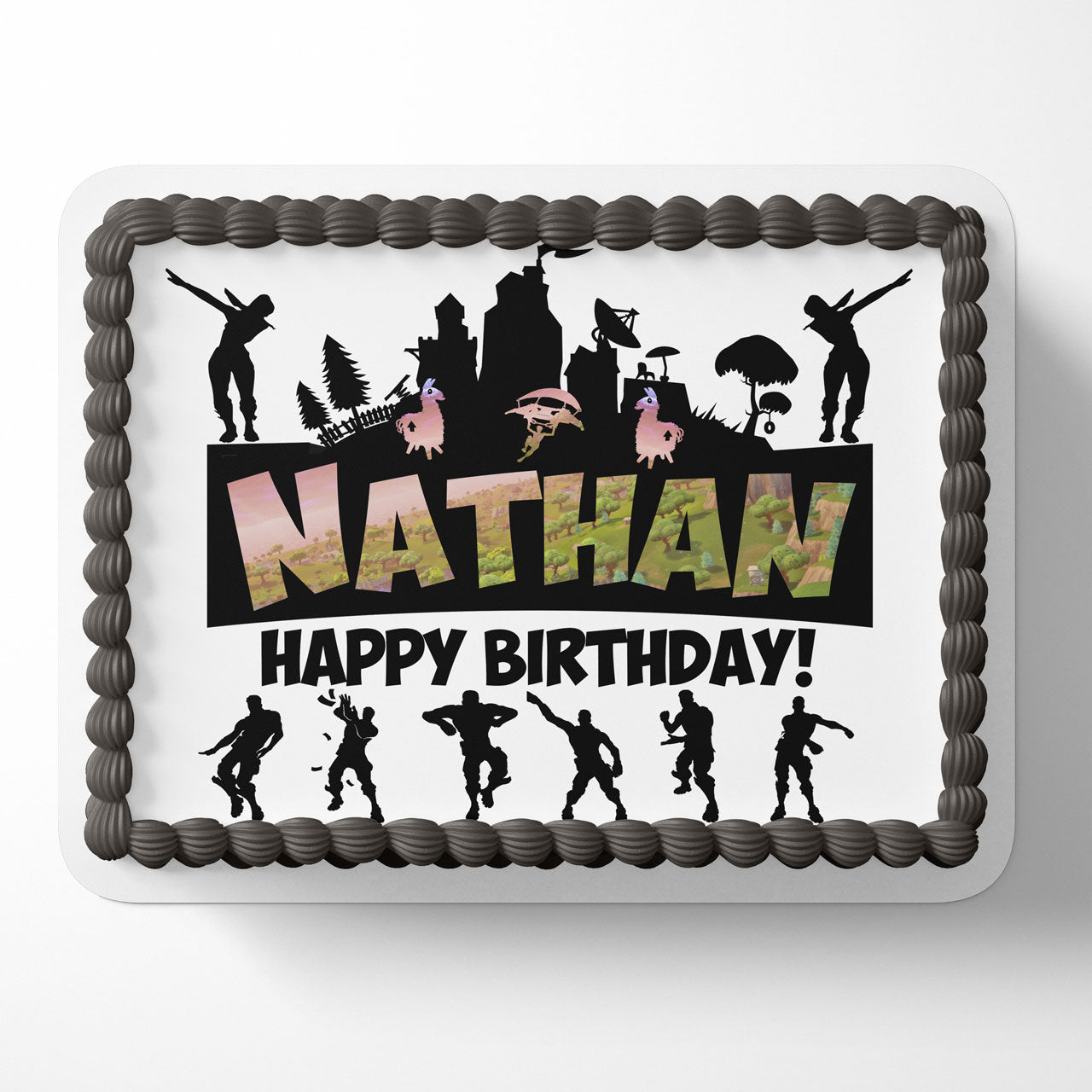 Fort Battle NiteRoyale Battle Kids Fun Gamers Edible Cake Topper