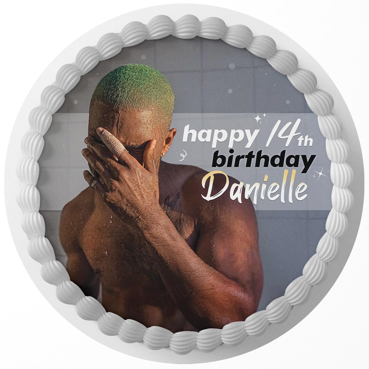 FO Frank Blonde Blond Album Round – Icing Sheet Birthday - Personalized Edible Cake Topper | Custom Icing Sheet | Birthday Cake Decoration