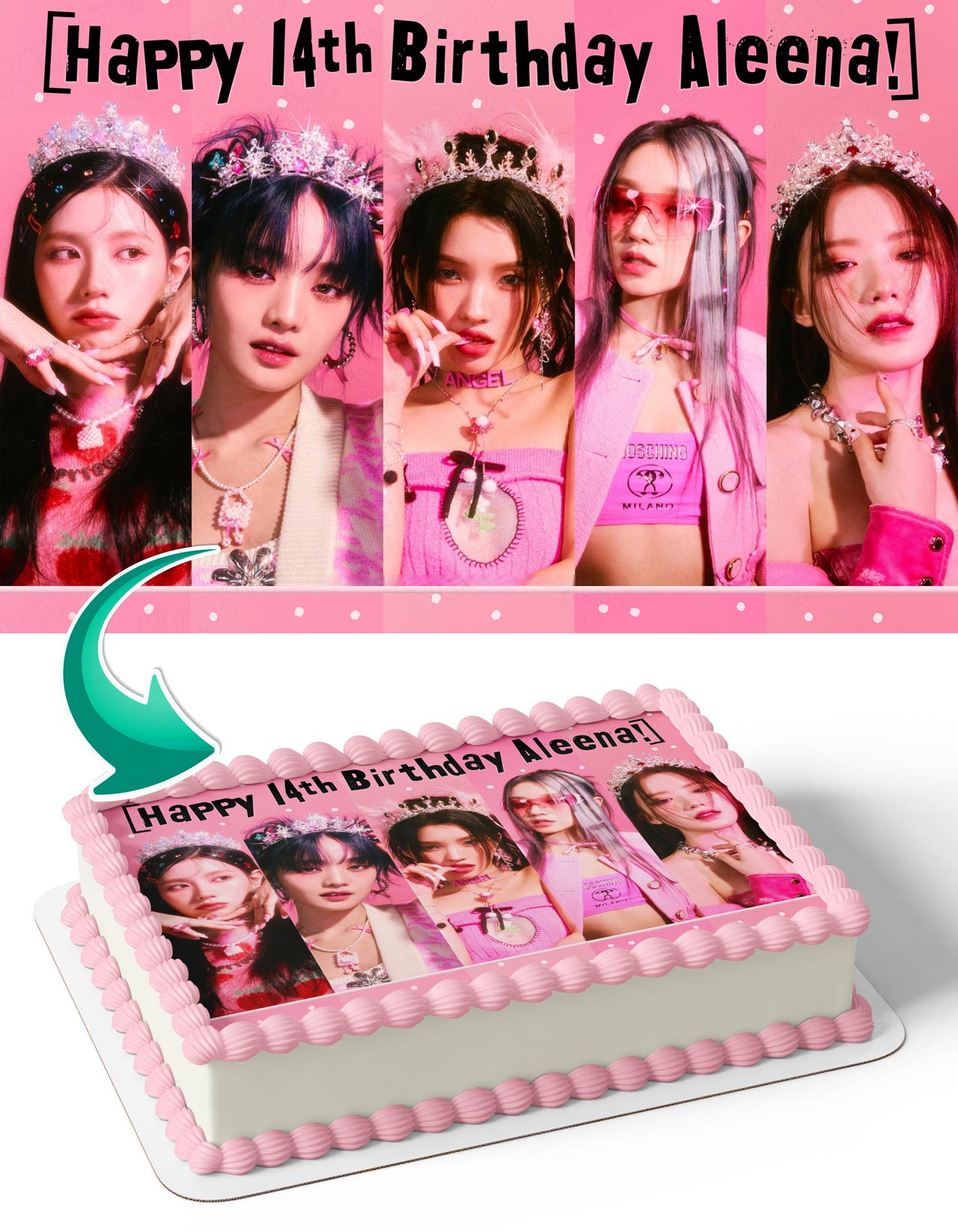G I DLE K Pop Group Edible Cake Topper