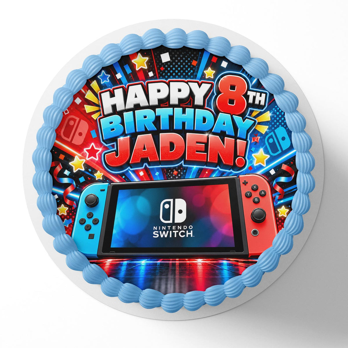 Gamers Console Switch Edible Cake Topper | Birthday Cake Decoration | Photo Cake Image | Custom Edible Cake Topper