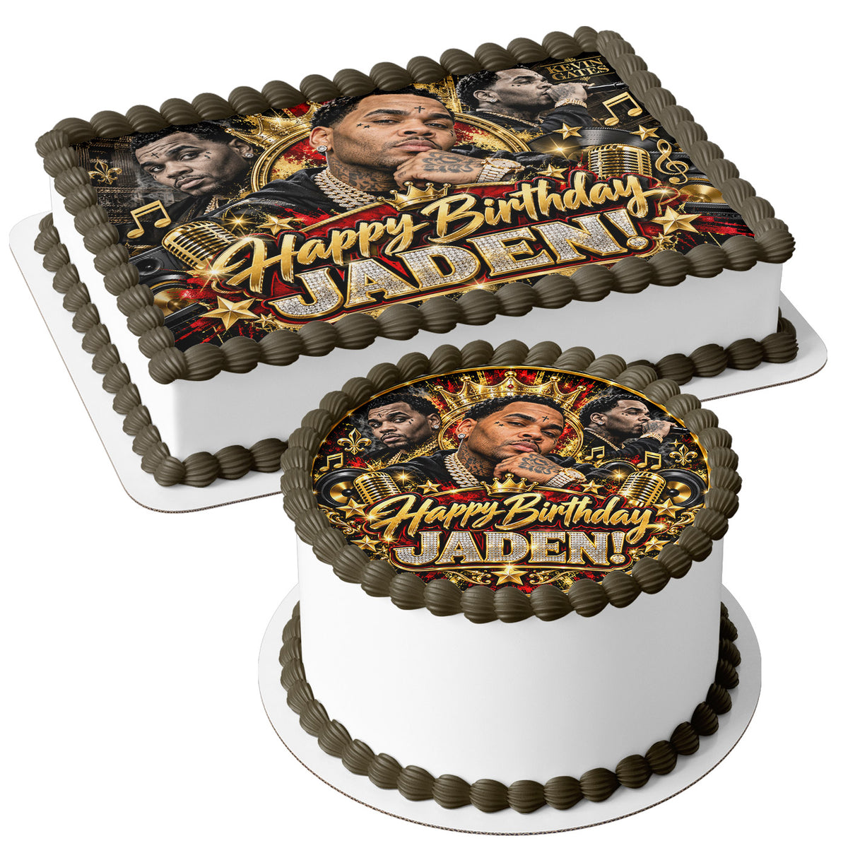 Kevin Gates Edible Cake Topper | Harry Birthday Cake Decoration | Photo Cake Image | Custom Edible Cake Topper