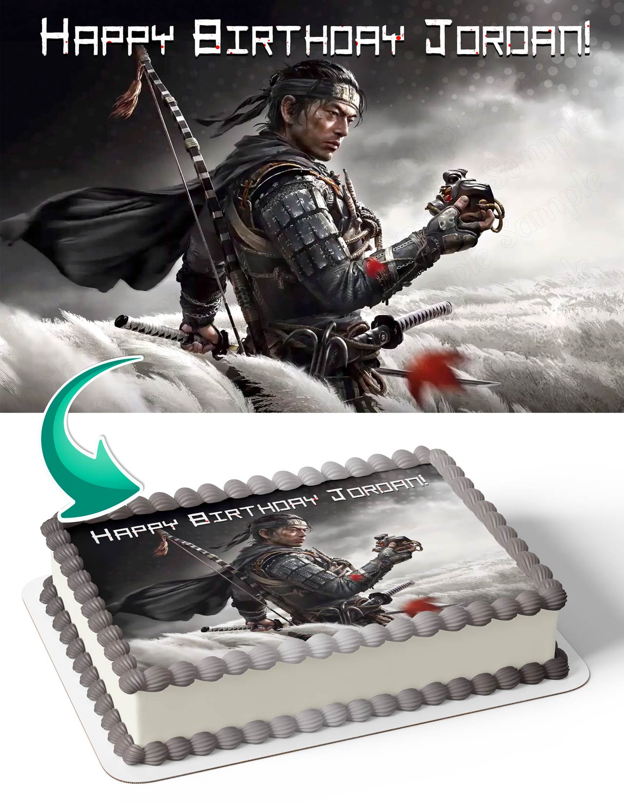 Ghost of Tsushima Edible Cake Topper