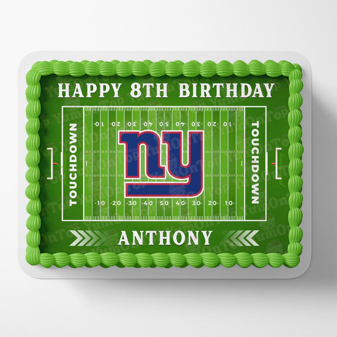 Giants Football American Fans Edible Cake Topper