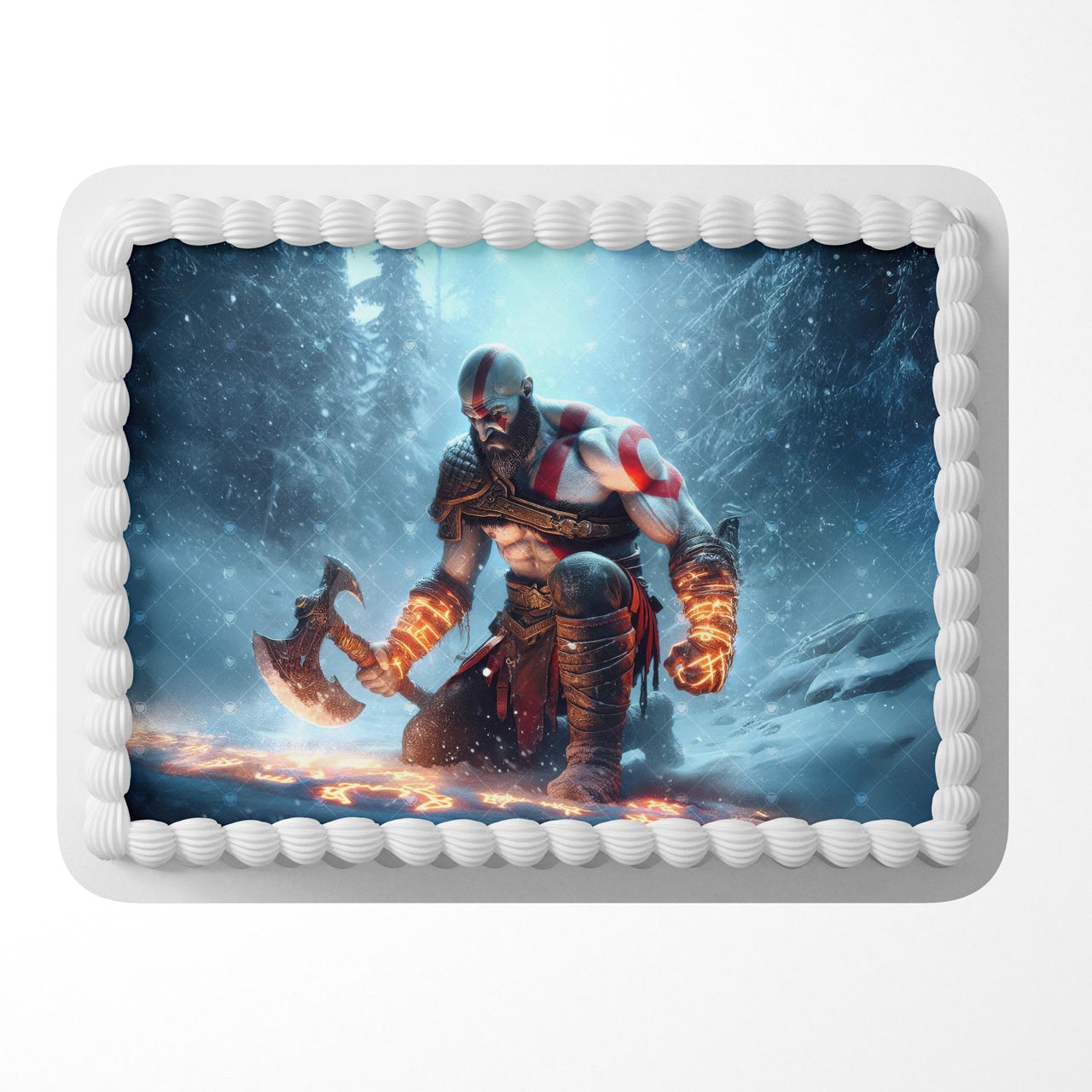 God Of War Kratos Edible Cake Topper