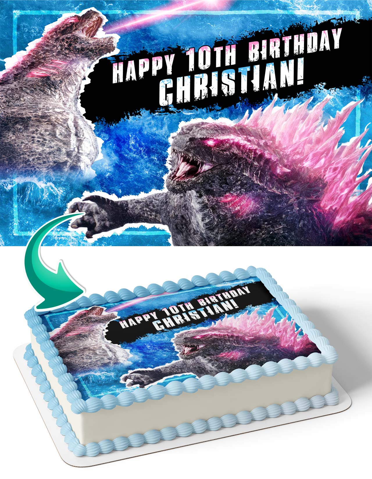 Godzilla x Kong The New Empire GZ Edible Cake Topper