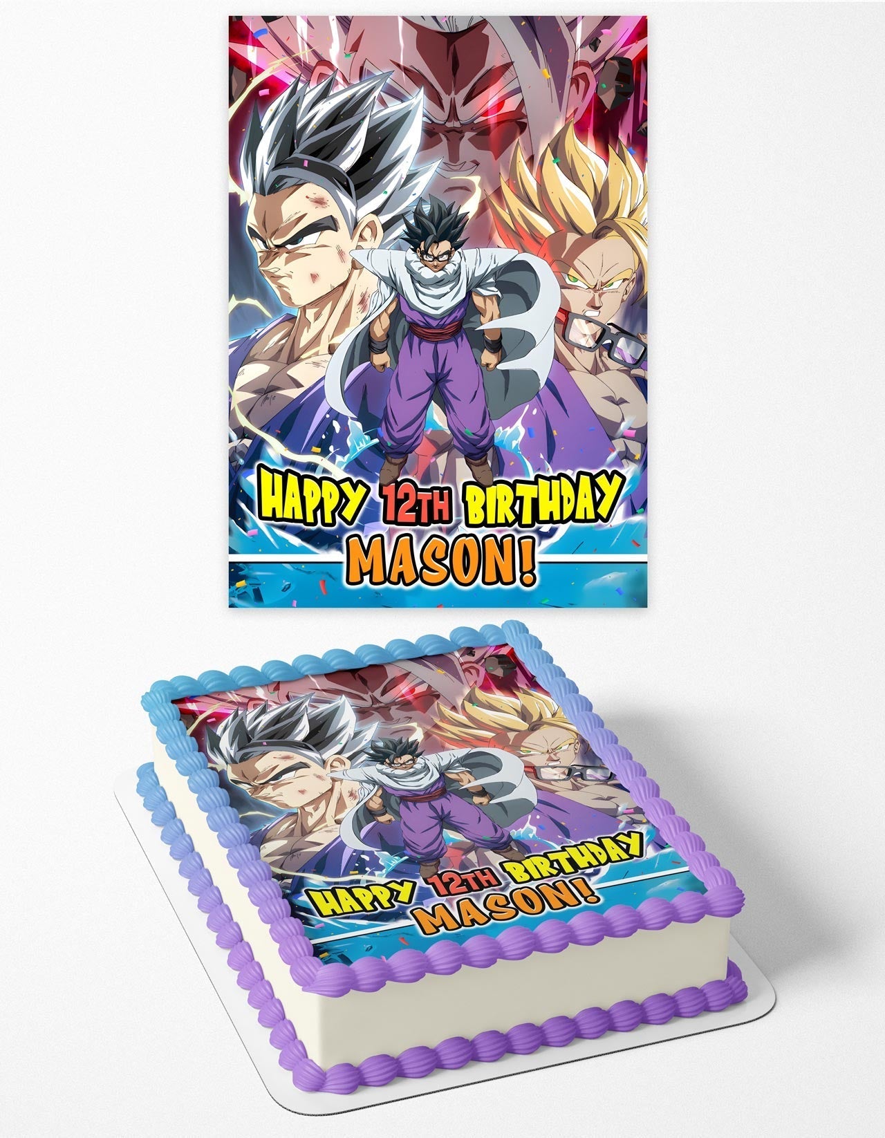 Gohan Drgon Ball Super Edible Cake Topper