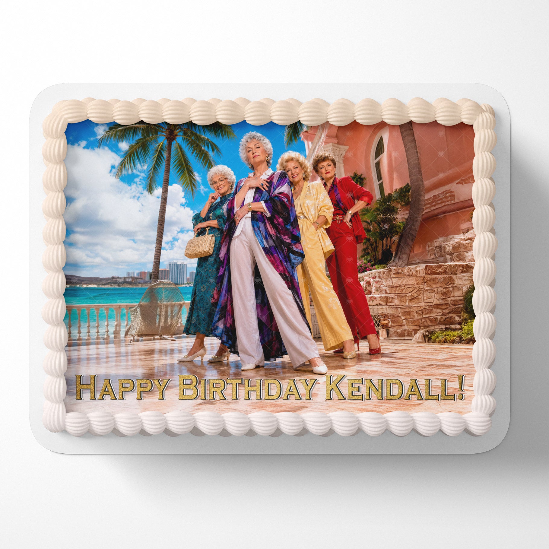 The Golden Girls – Icing Sheet - Personalized Edible Cake Topper | Custom Icing Sheet | Birthday Cake Decoration | Photo Cake Image