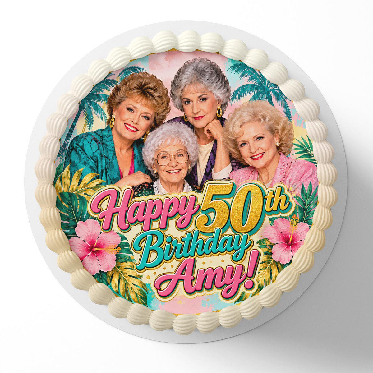 The Golden Girls Cake Topper – Edible Cake Image – Icing Sheet for Cakes