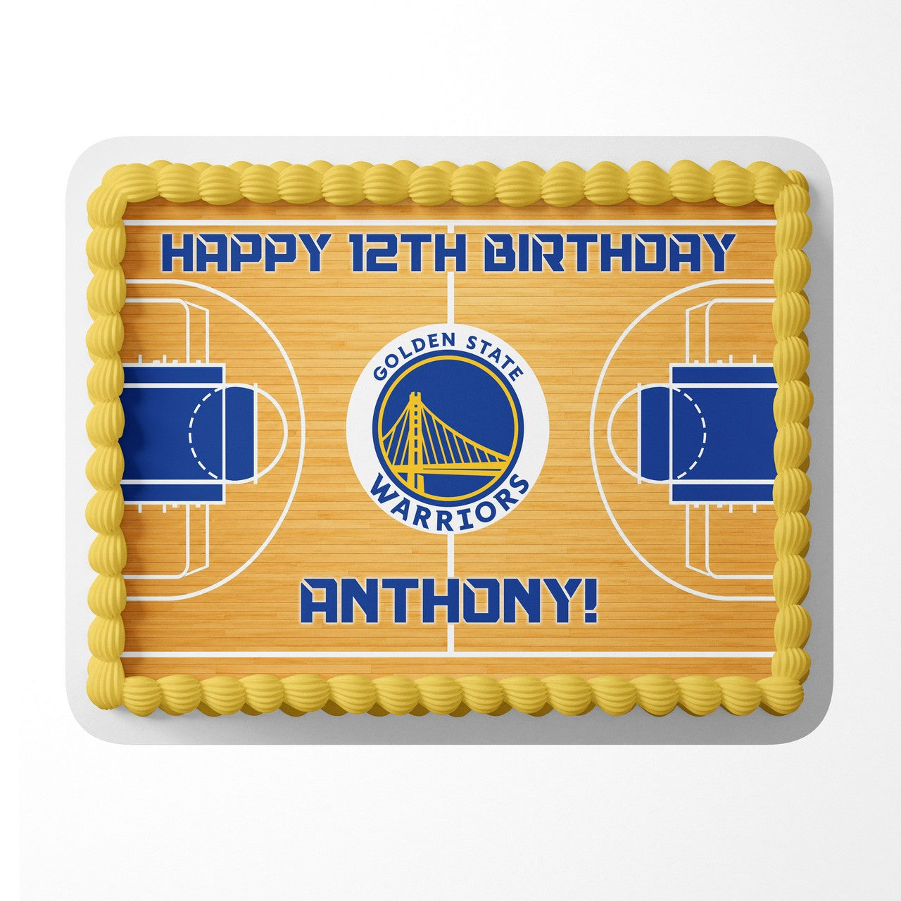 Golden State Warriors Basketball Edible Cake Image - Edible Cake Topper Birthday Cake Decoration