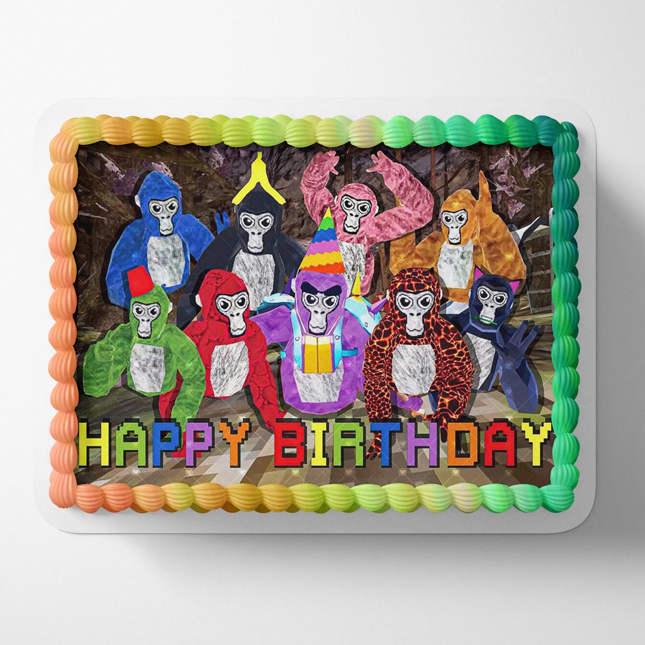 Gorilla Become Monke DWA Tag Edible Cake Topper