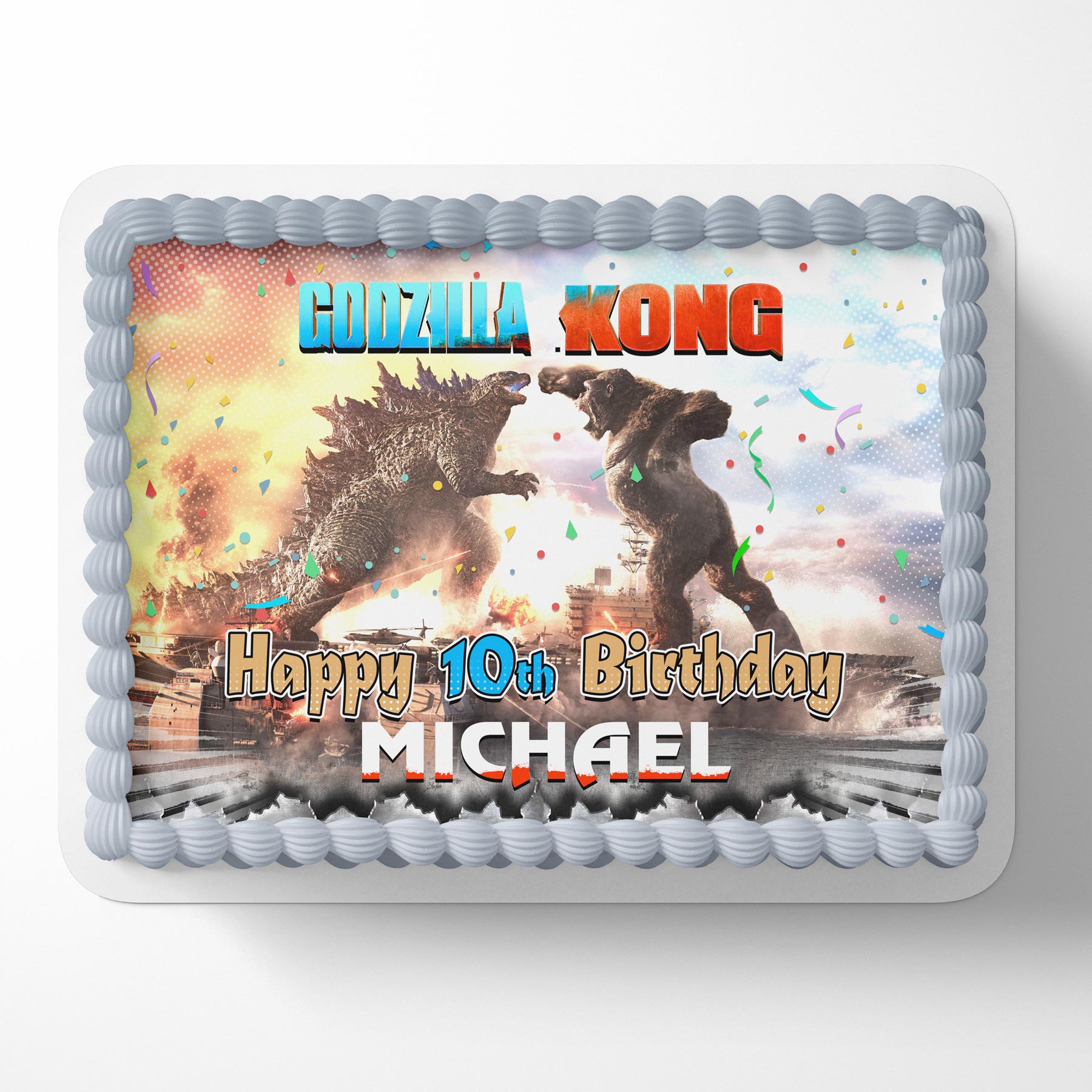 Godzilla Vs King Kong Edible Cake Topper