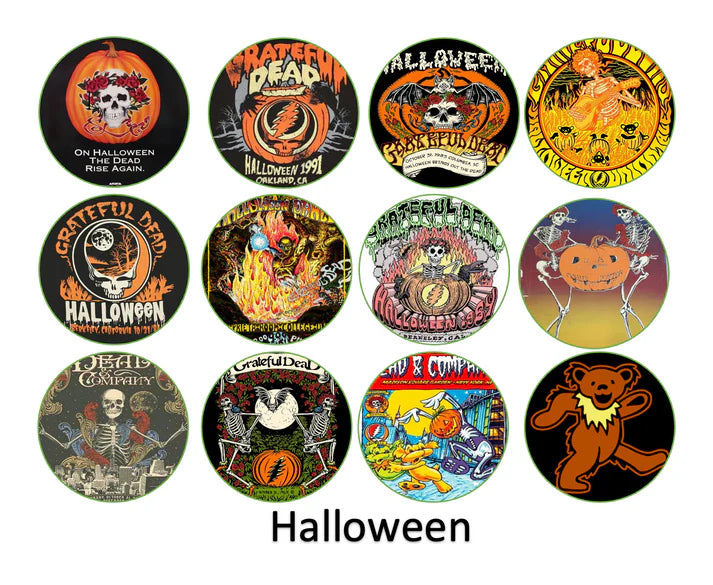 Grateful Dead Halloween Edible Cupcake Toppers Icing Sheet or Wafer Paper
