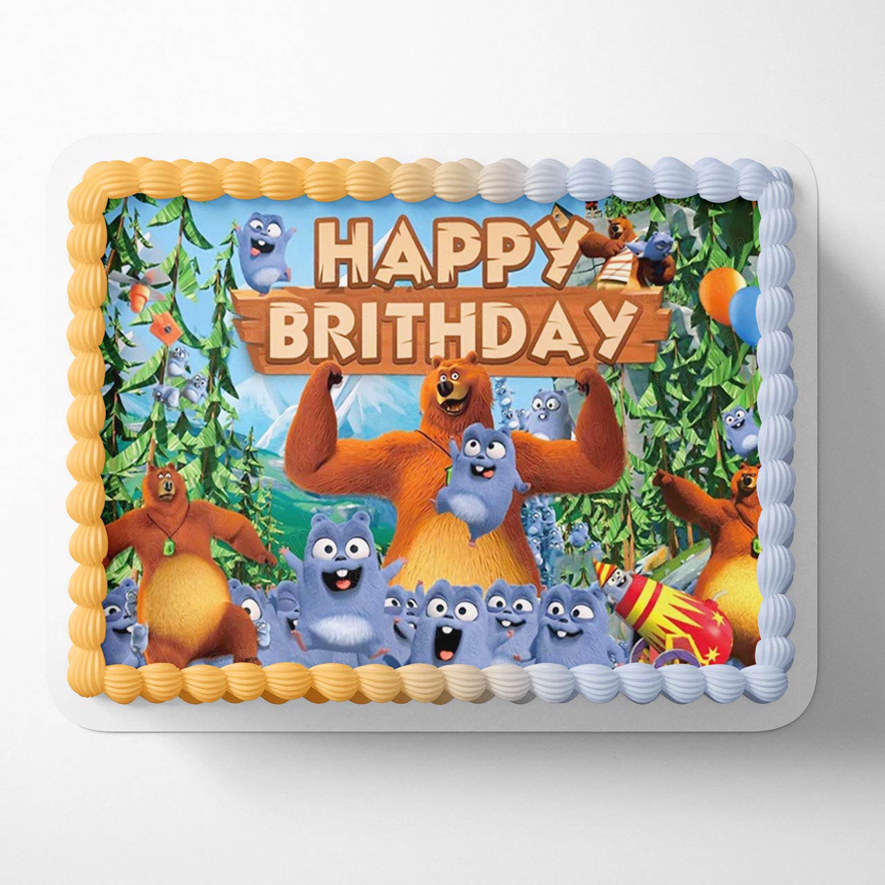 Grizzy And The Lemmings Cartoon Edible Cake Topper