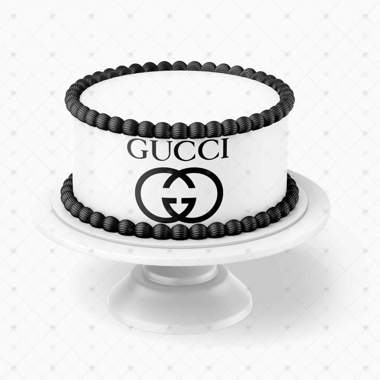 Gucci Logo Tier Cake Round – Icing Sheet Birthday - Personalized Edible Cake Topper | Custom Icing Sheet | Birthday Cake Decoration