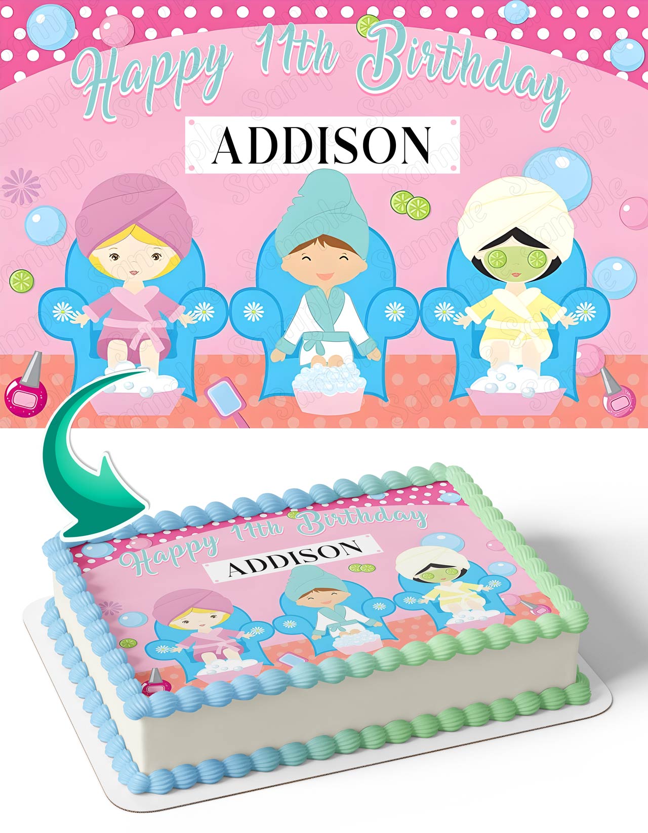 Hair Salon Spa Edible Cake Topper