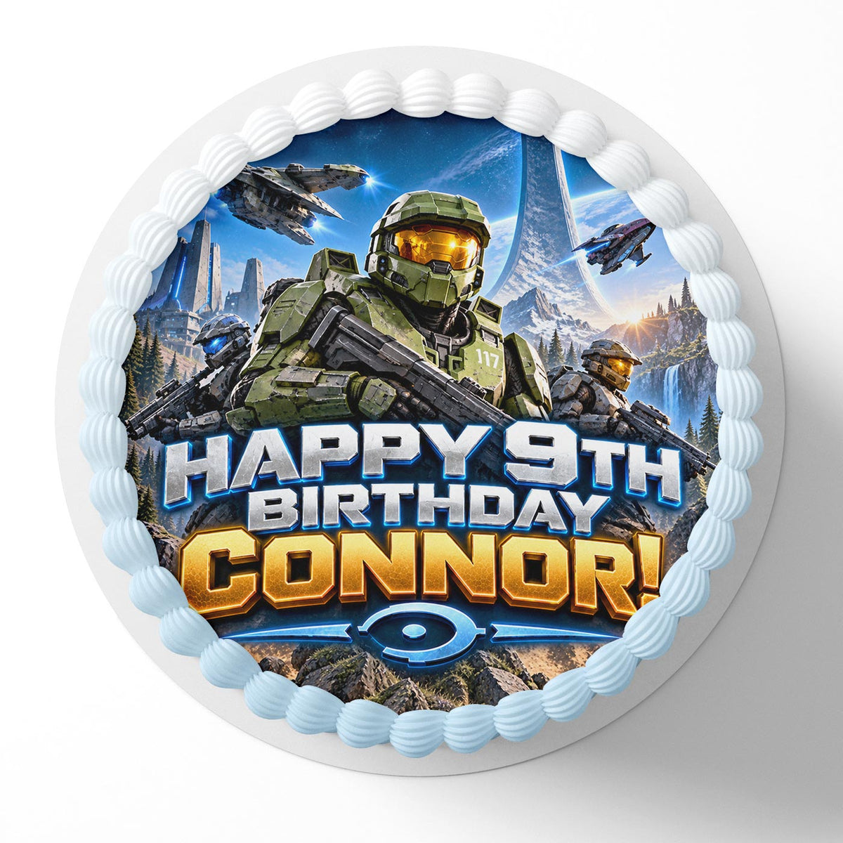 Halo Campaign Evolved Edible Cake Topper | Birthday Cake Decoration | Photo Cake Image | Custom Edible Cake Topper