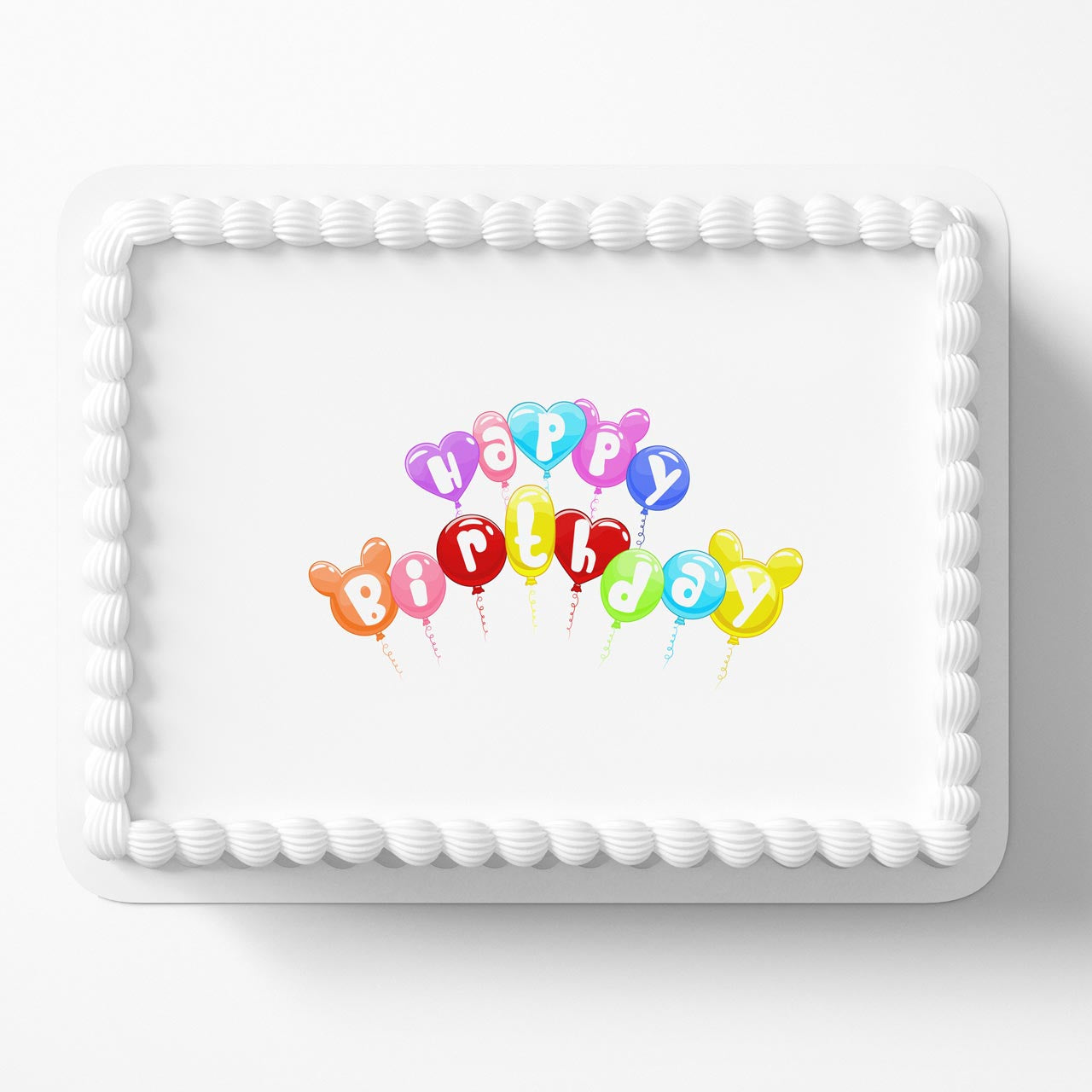 Happy Birthday Logo ABS Edible Cake Topper