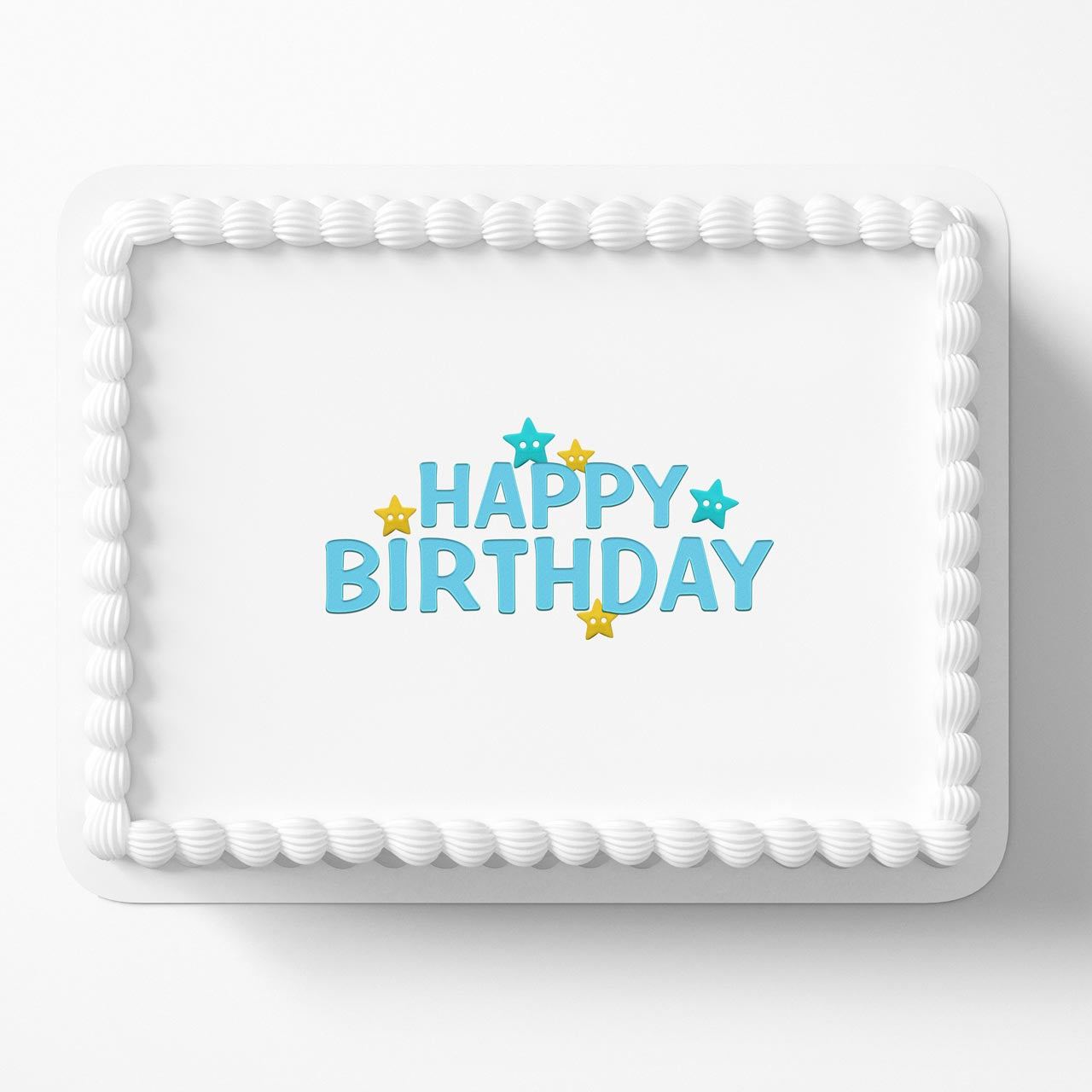 Happy Birthday Logo ACD Edible Cake Topper