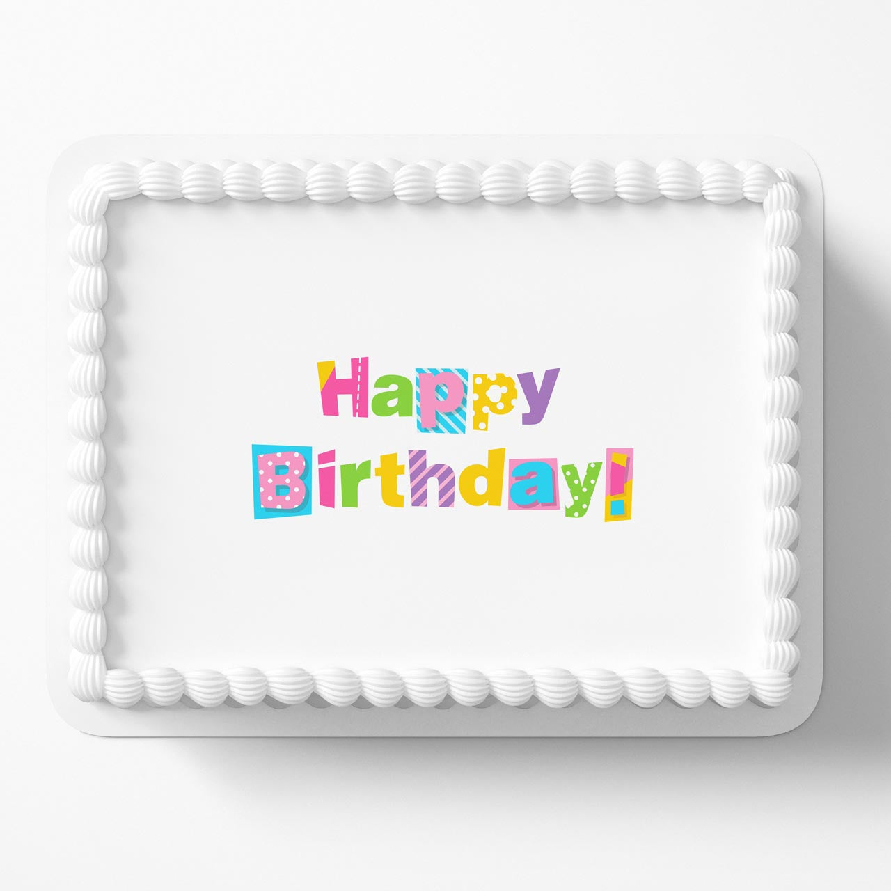 Happy Birthday Logo ACT Edible Cake Topper