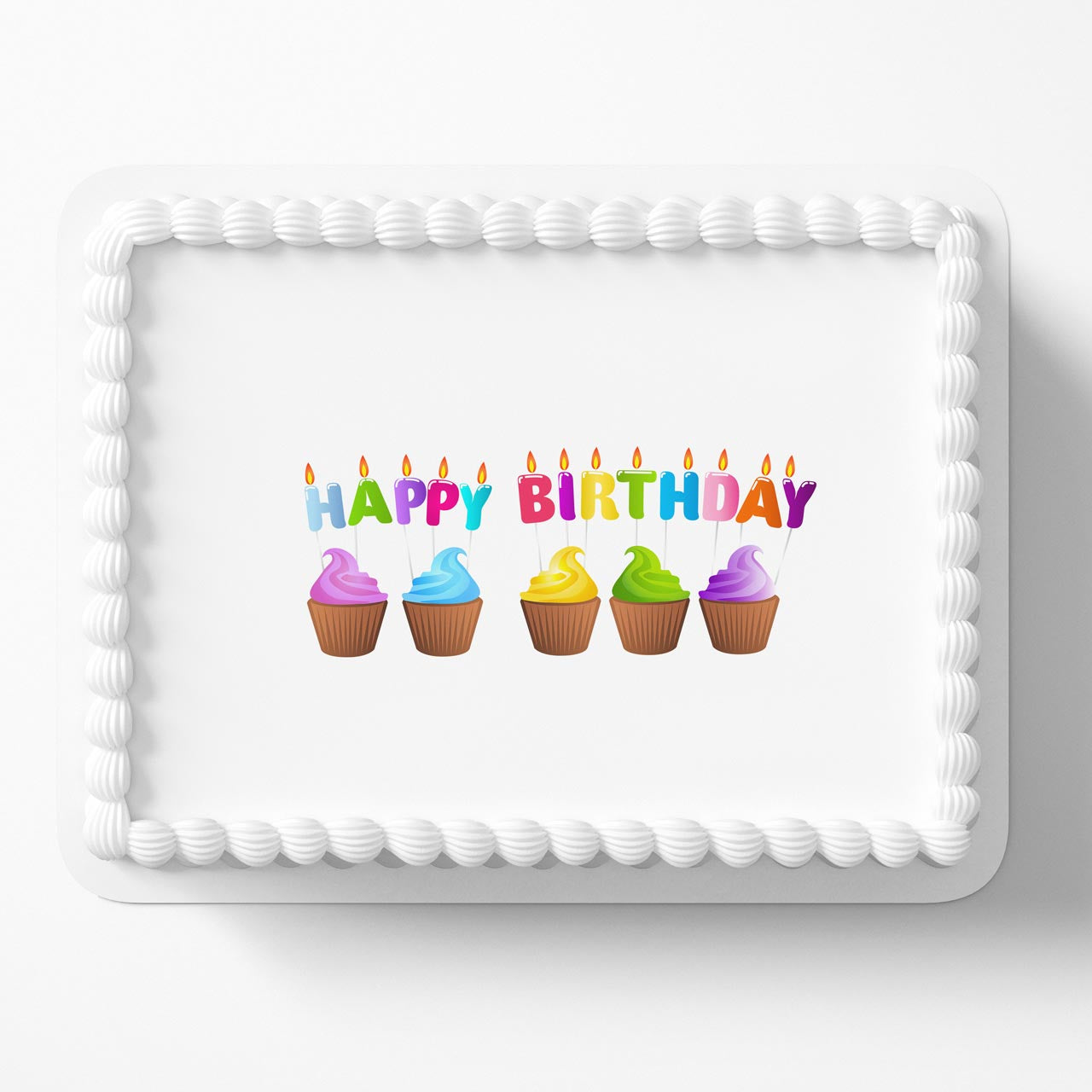 Happy Birthday Logo CFT Edible Cake Topper