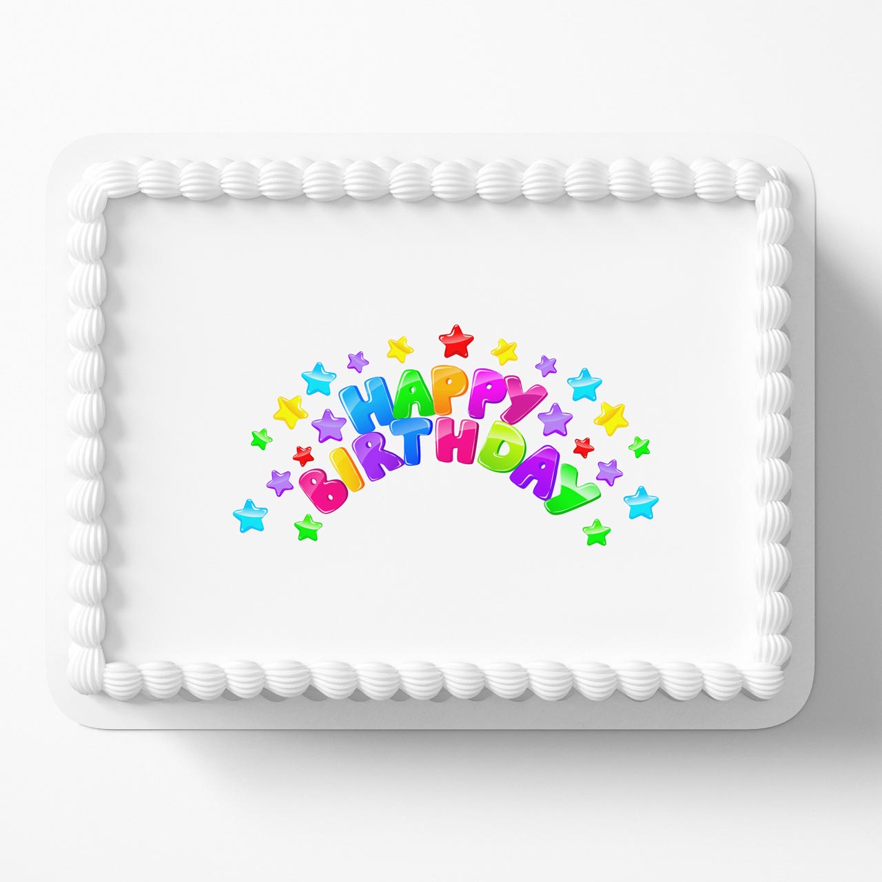 Happy Birthday Logo DSC Edible Cake Topper