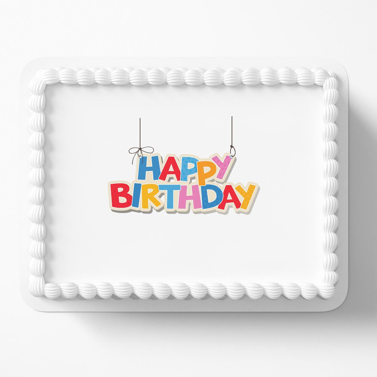 Happy Birthday Logo GHP Edible Cake Topper