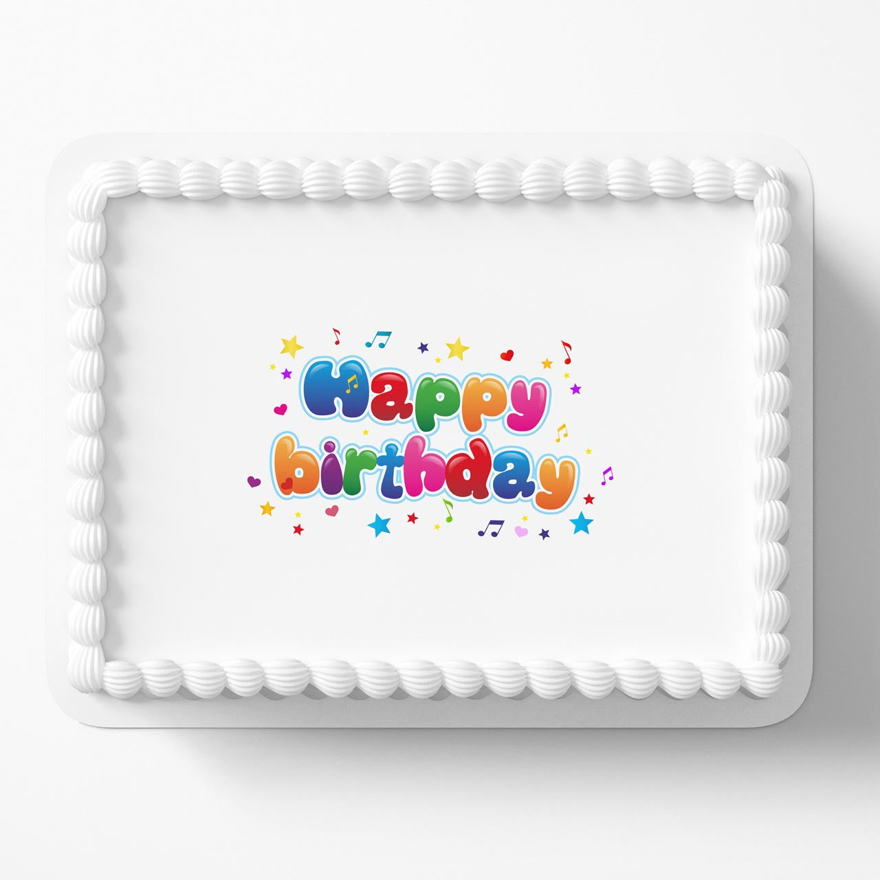 Happy Birthday Logo HTB Edible Cake Topper
