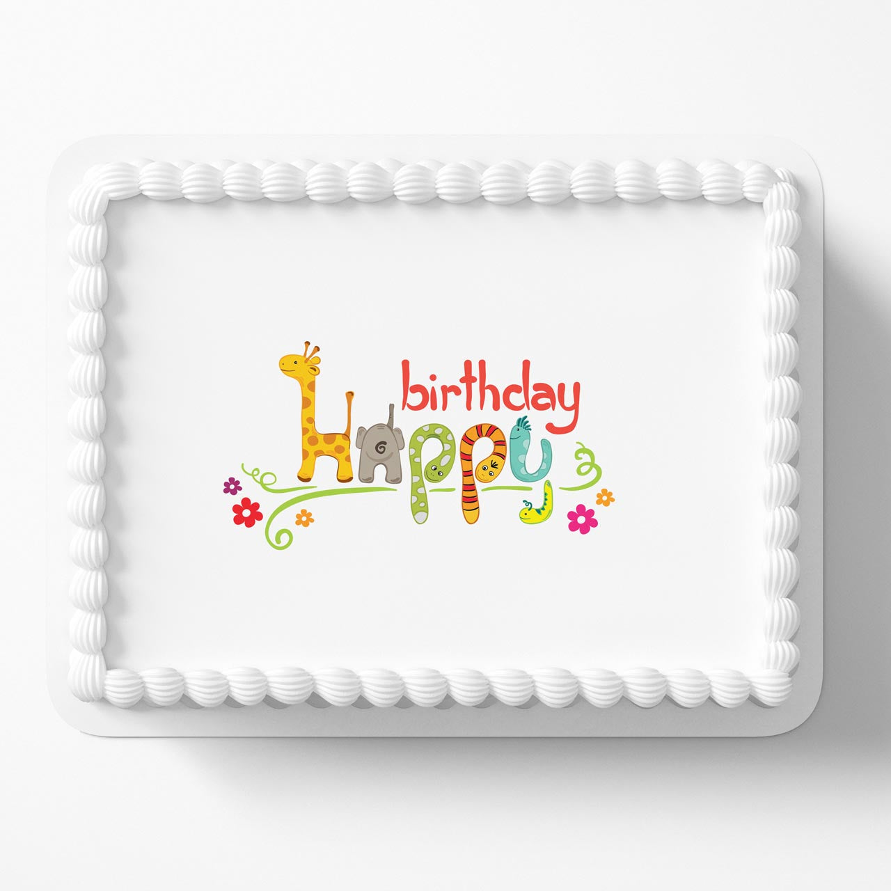 Happy Birthday Logo KMT Edible Cake Topper