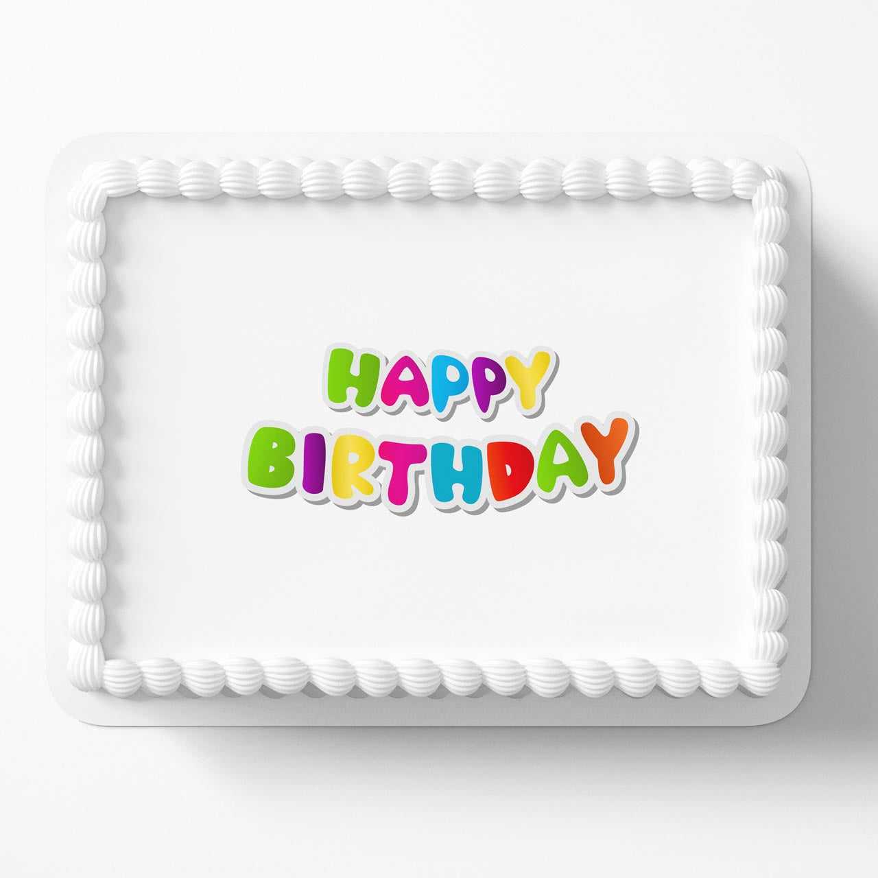 Happy Birthday Logo KTC Edible Cake Topper