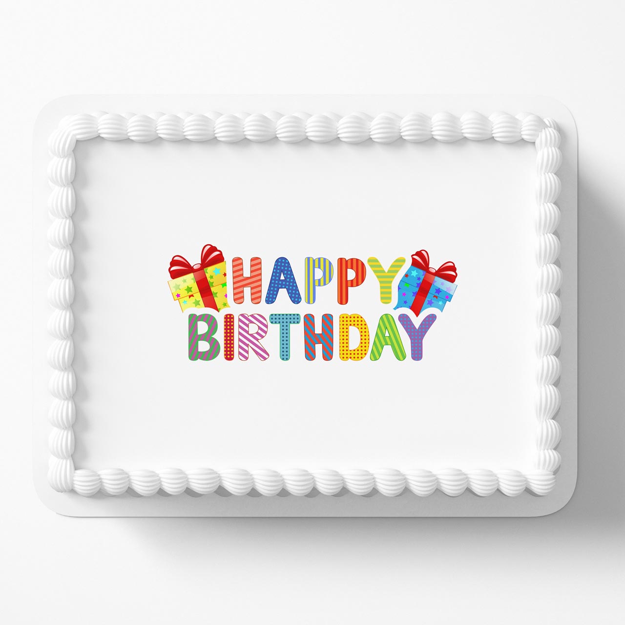 Happy Birthday Logo LPB Edible Cake Topper