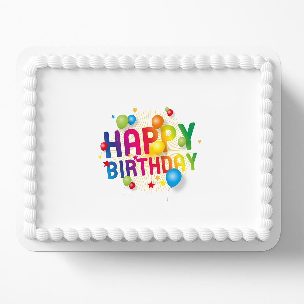 Happy Birthday Logo LPD Edible Cake Topper