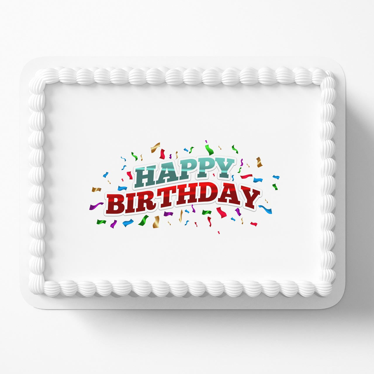 Happy Birthday Logo MBT Edible Cake Topper