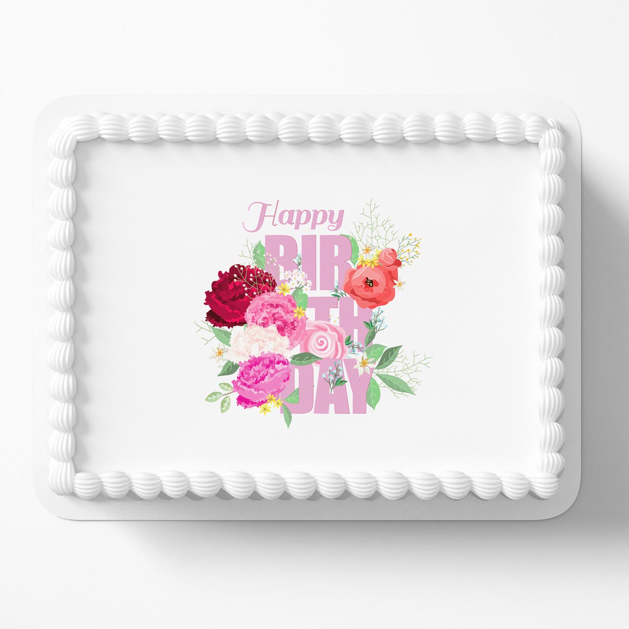 Happy Birthday Logo MKS Edible Cake Topper