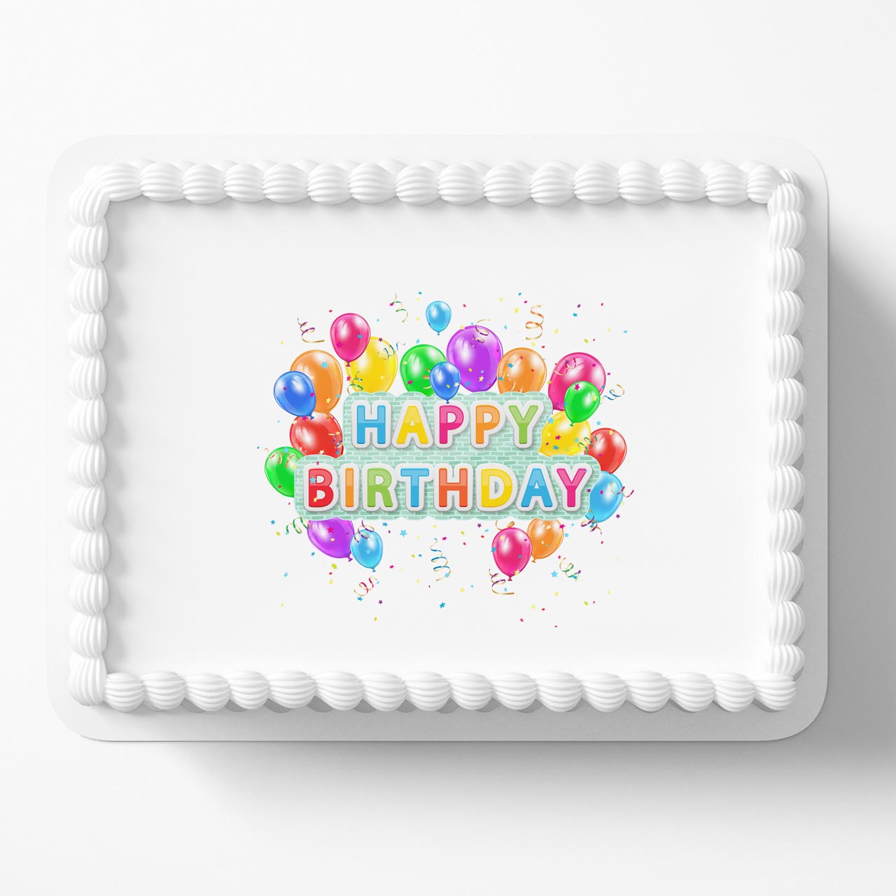 Happy Birthday Logo NKL Edible Cake Topper