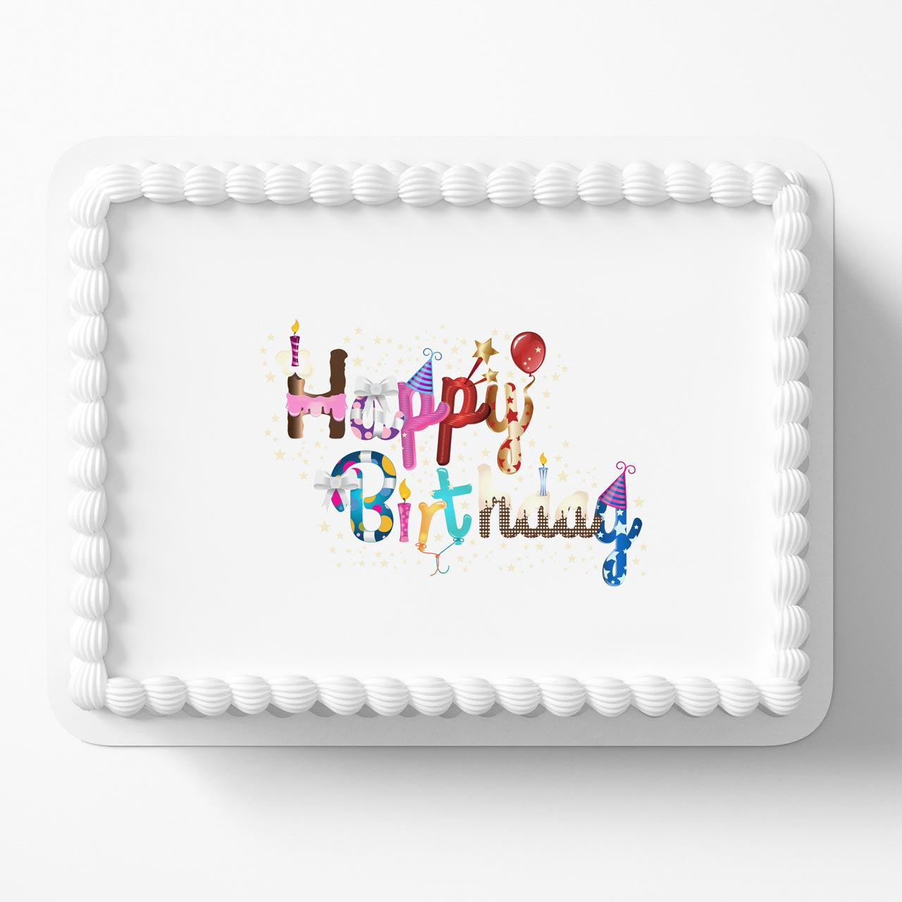 Happy Birthday Logo TNB Edible Cake Topper