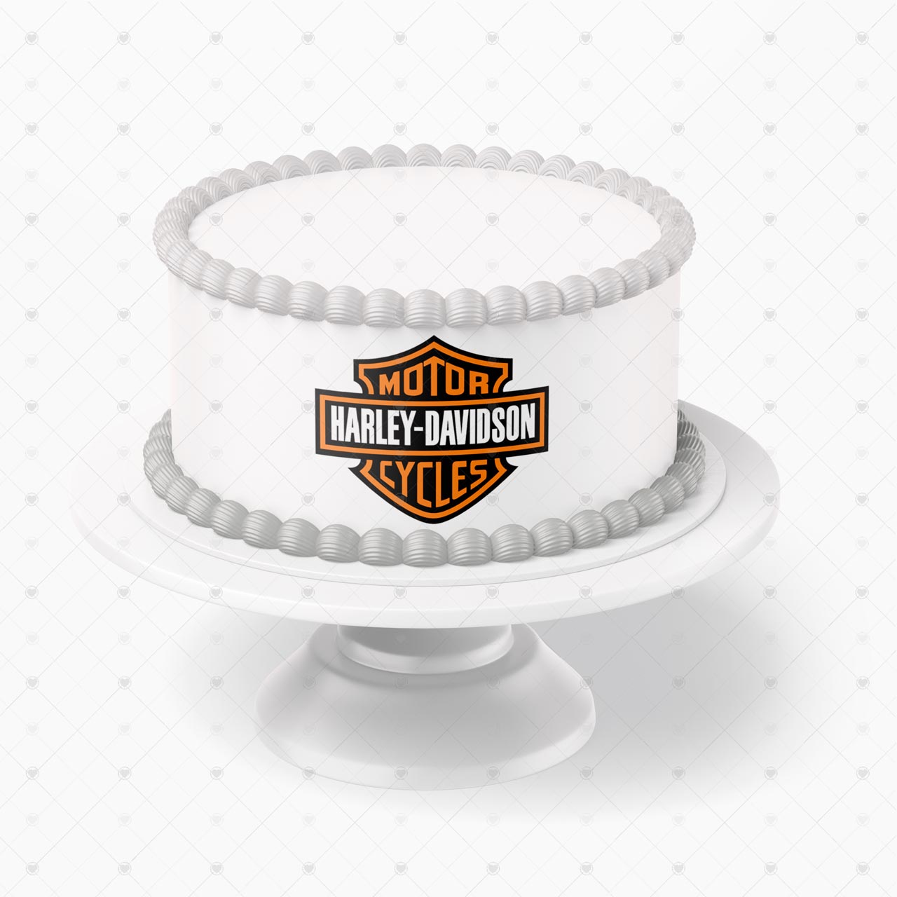 Harley Davidson Logo Edible Cake Wrap Strip – Icing Sheet Cake Si - Personalized Edible Cake Topper | Custom Icing Sheet | Birthday Cake Decoration