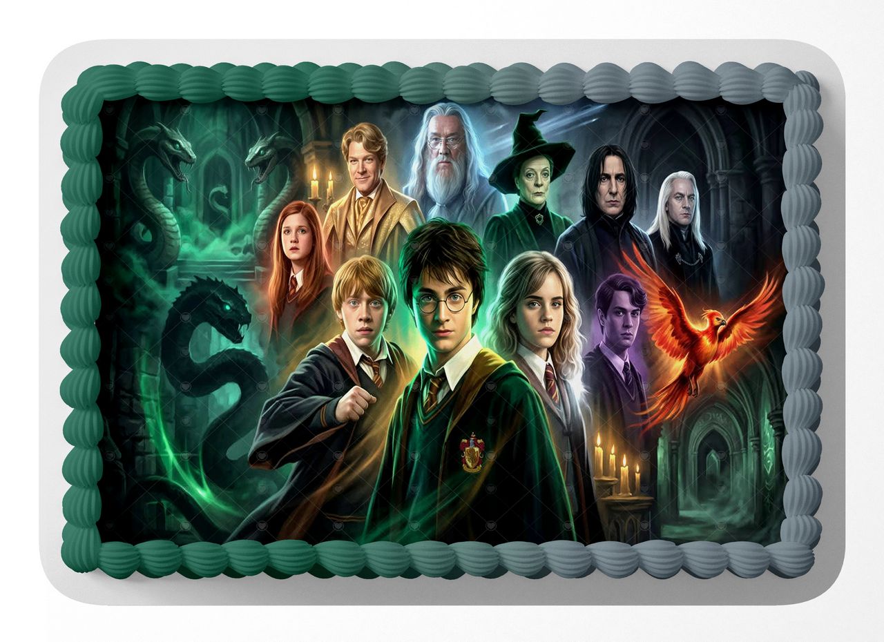 Harry Potter and the Chamber of Secrets edible cake topper